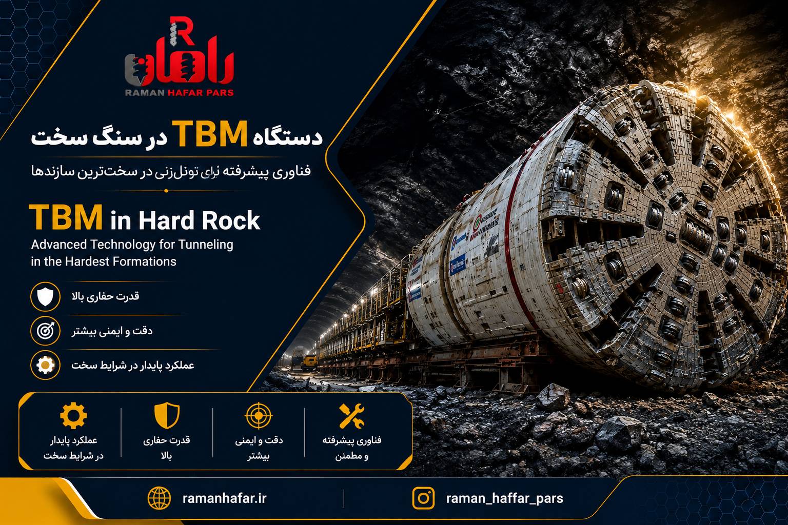 TBM سنگ سخت چیست و کجا استفاده می‌شود؟
